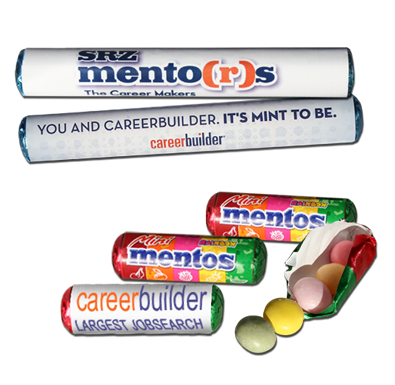 custom wrapped Mentos mints